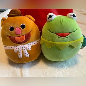 Squishmallows The Muppets - Kermit the Frog & Fozzie Bear - NWT